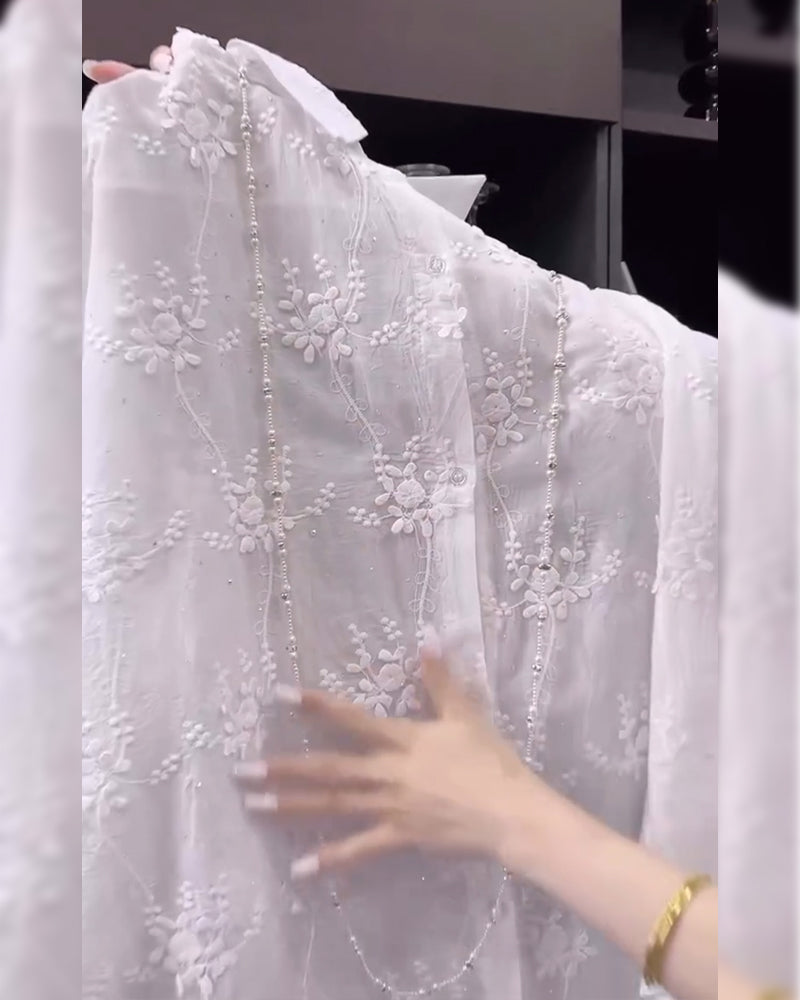 Elira | Embroidered Button-Up Blouse