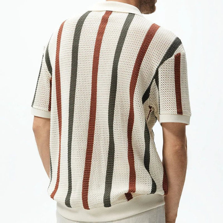 Fabio | Stylish Striped Men’s Polo Shirt - Polo shirt - MOOD Melbourne