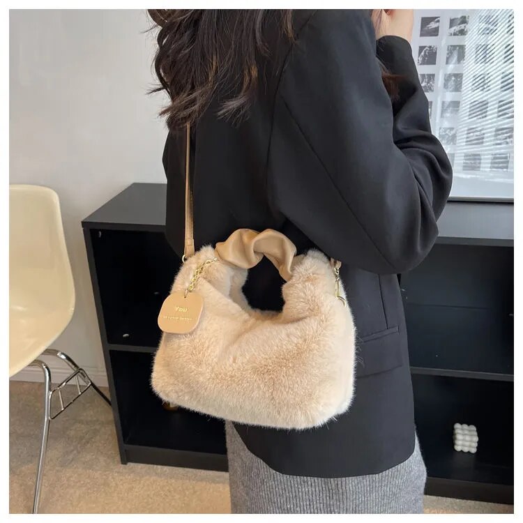 AMS fluffy crossbody bag