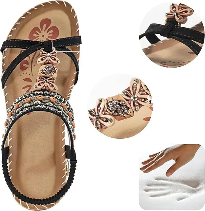 Elora | Boho Beaded Sandals