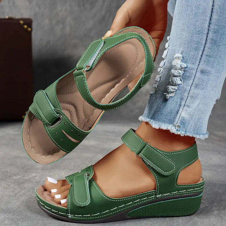 Nerina | Comfortable Adjustable Wedge Sandals