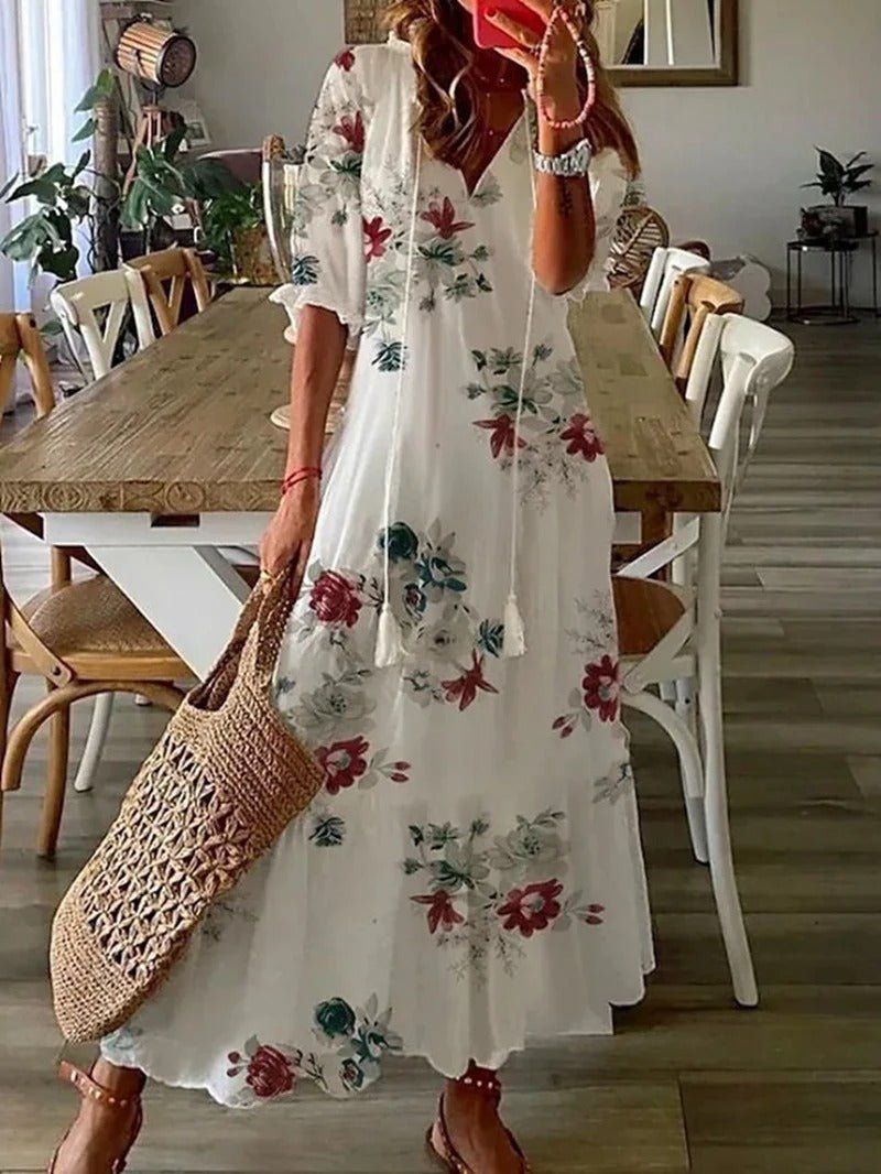 Figure - Flattering Boho Maxi Dress - Dress - MOOD Melbourne