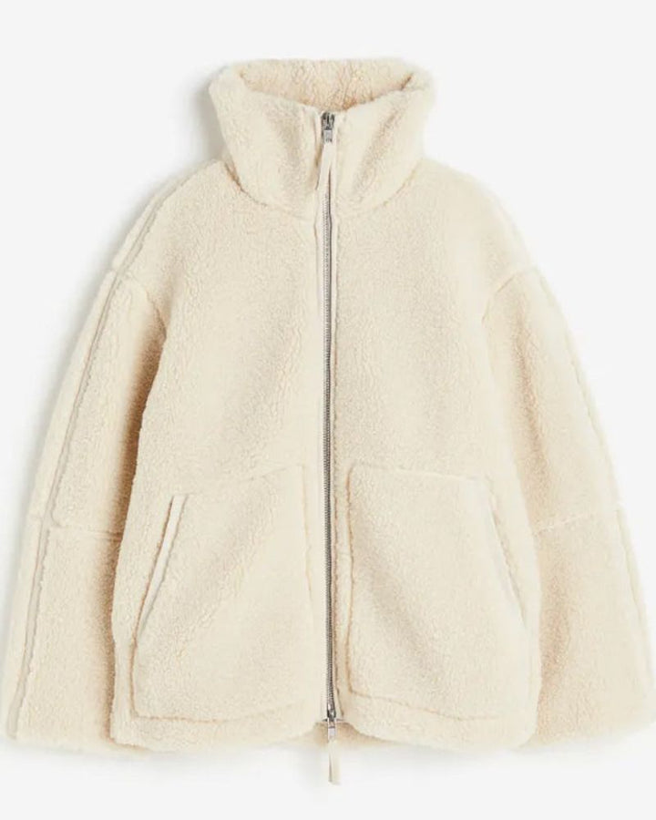 Freya | Oversized Teddy Zip Jacket - Jackets - MOOD Melbourne