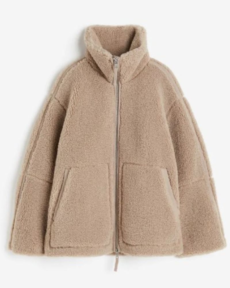 Freya | Oversized Teddy Zip Jacket - Jackets - MOOD Melbourne