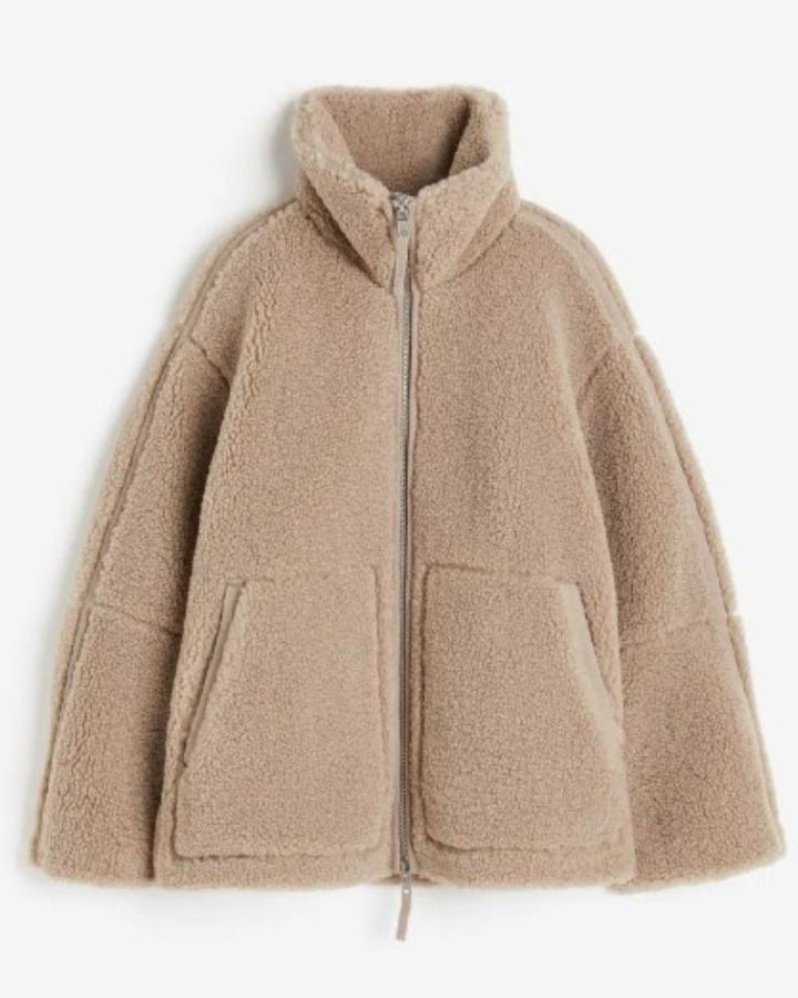 Freya | Oversized Teddy Zip Jacket - Jackets - MOOD Melbourne
