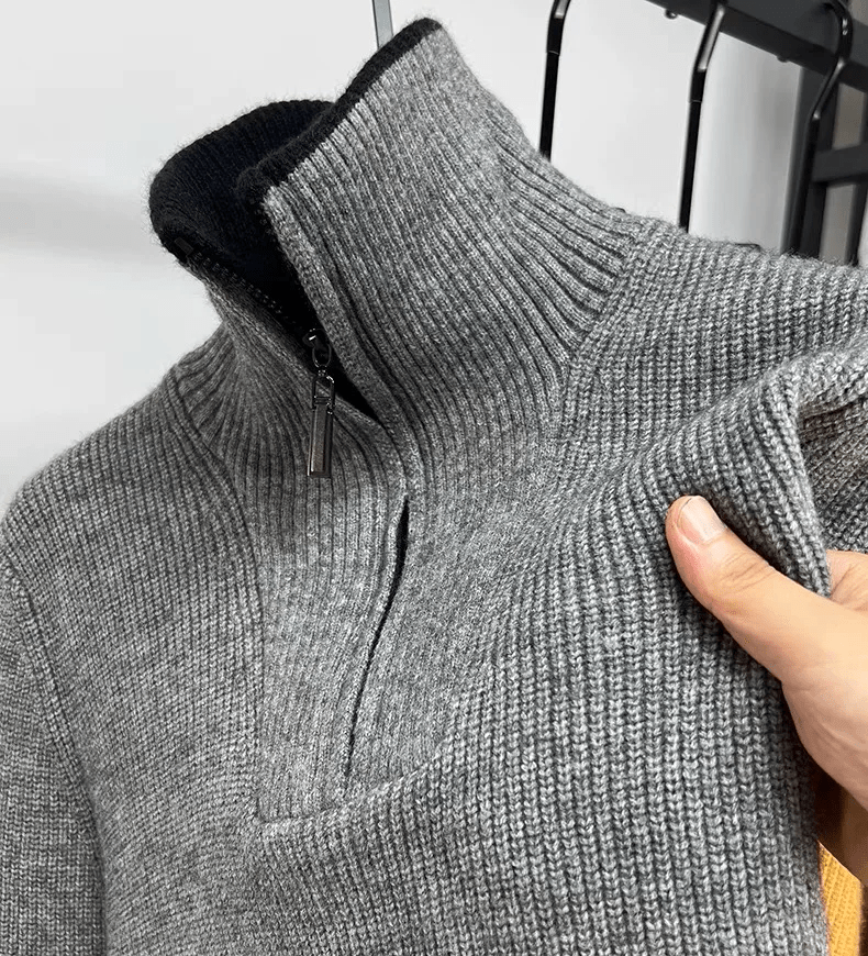 Gianni | Half - Zip Ribbed Men’s Sweater - Sweater - MOOD Melbourne