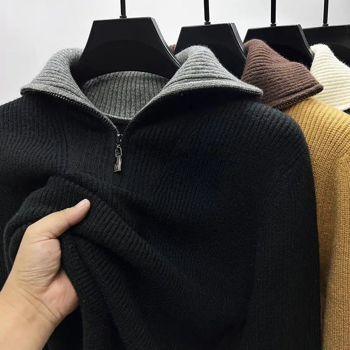 Gianni | Half - Zip Ribbed Men’s Sweater - Sweater - MOOD Melbourne