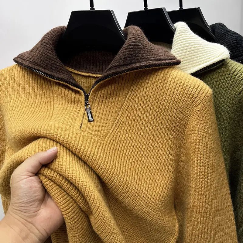 Gianni | Half - Zip Ribbed Men’s Sweater - Sweater - MOOD Melbourne
