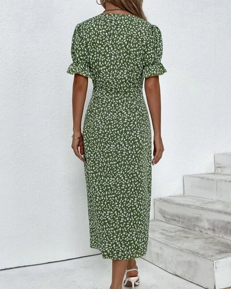 Giselle™ Floral V - Neck Dress - Spring Dresses: Clearance Collection - GE111001 - MOOD Melbourne