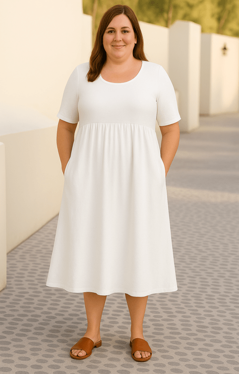 Grace | Casual Loose Tummy Covering Dress - Dresses - MOOD Melbourne