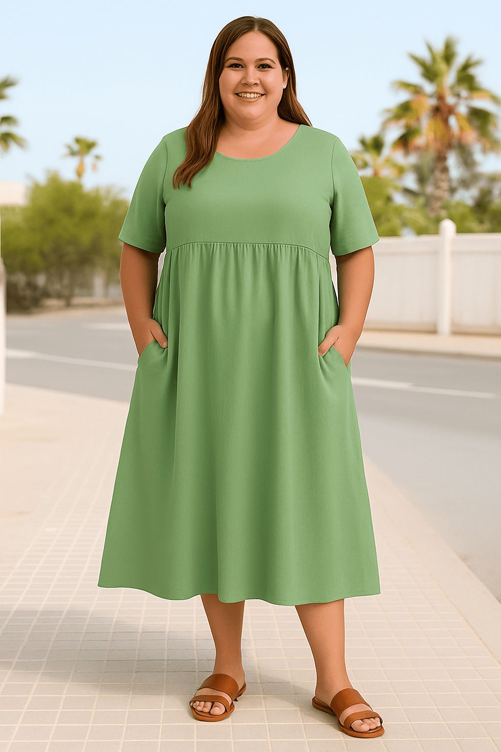 Grace | Casual Loose Tummy Covering Dress - Dresses - MOOD Melbourne
