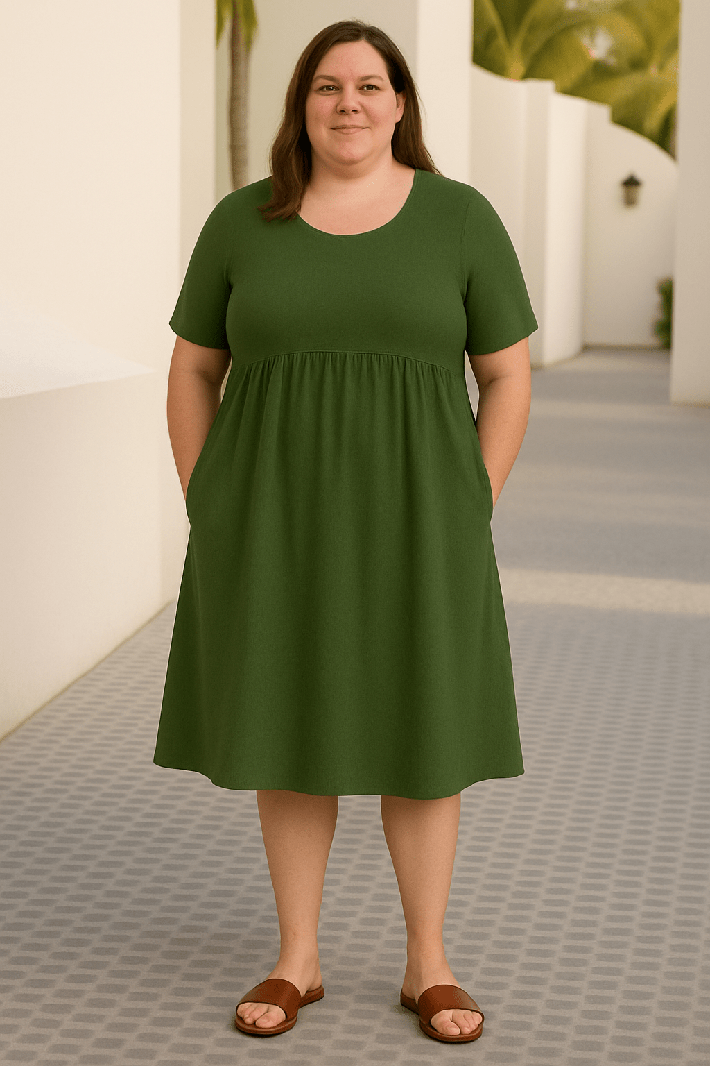 Grace | Casual Loose Tummy Covering Dress - Dresses - MOOD Melbourne