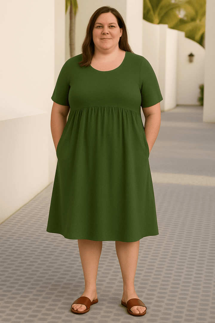 Grace | Casual Loose Tummy Covering Dress - Dresses - MOOD Melbourne