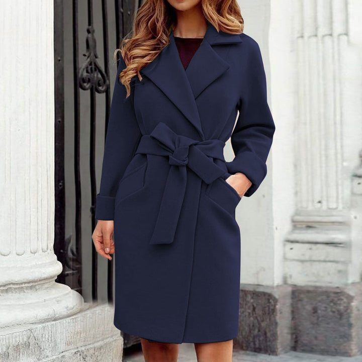 Grace | Women's Long Coat with Belt - Coats & Jackets - MOOD Melbourne