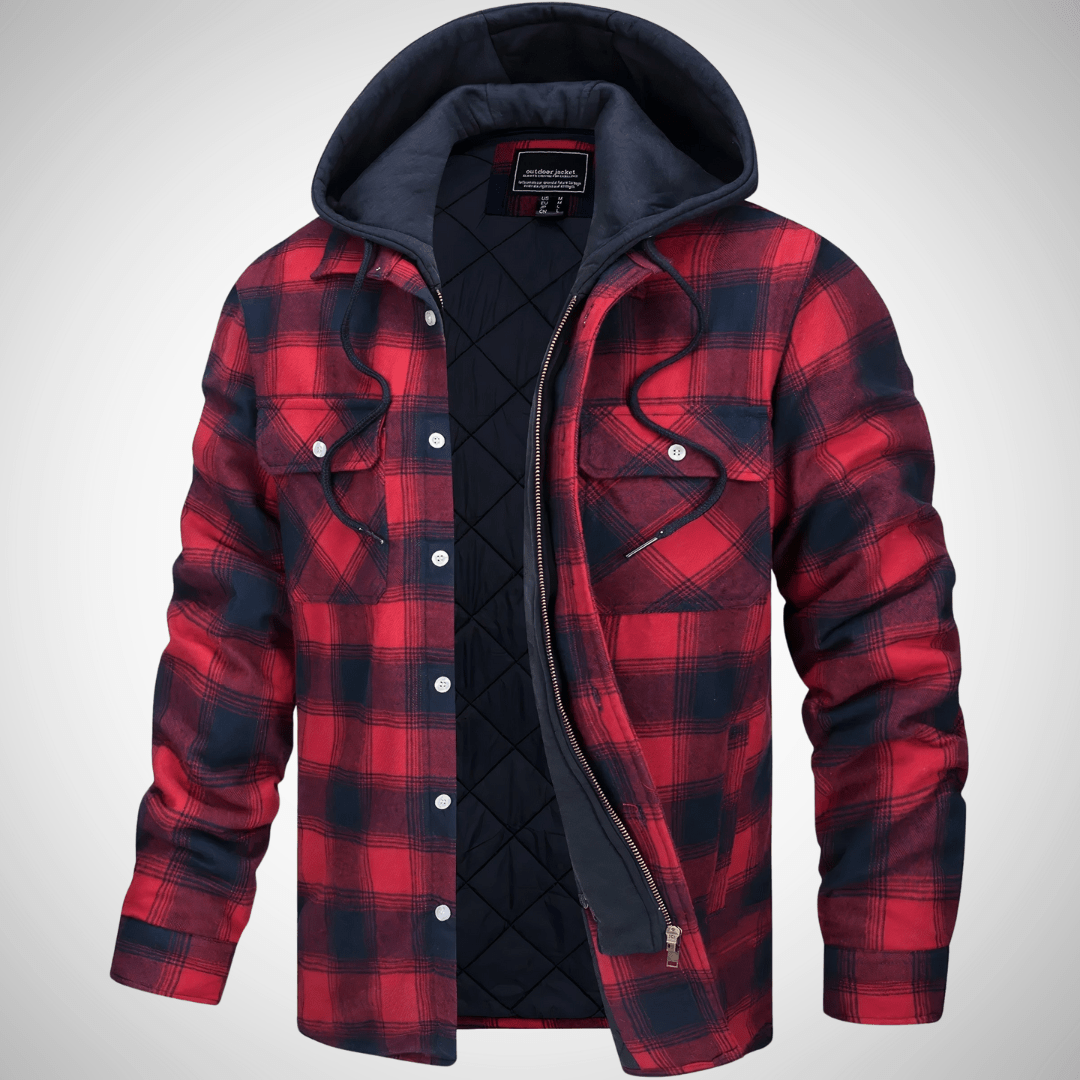 Grayson | Quilted Flannel Hooded Jacket - Jackets - MOOD Melbourne