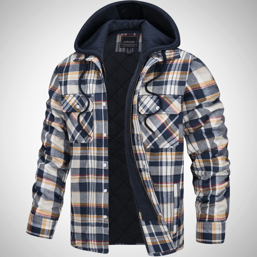 Grayson | Quilted Flannel Hooded Jacket - Jackets - MOOD Melbourne