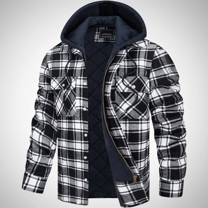 Grayson | Quilted Flannel Hooded Jacket - Jackets - MOOD Melbourne