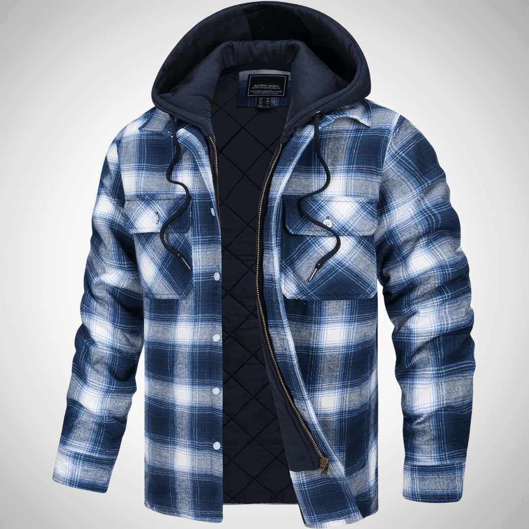 Grayson | Quilted Flannel Hooded Jacket - Jackets - MOOD Melbourne