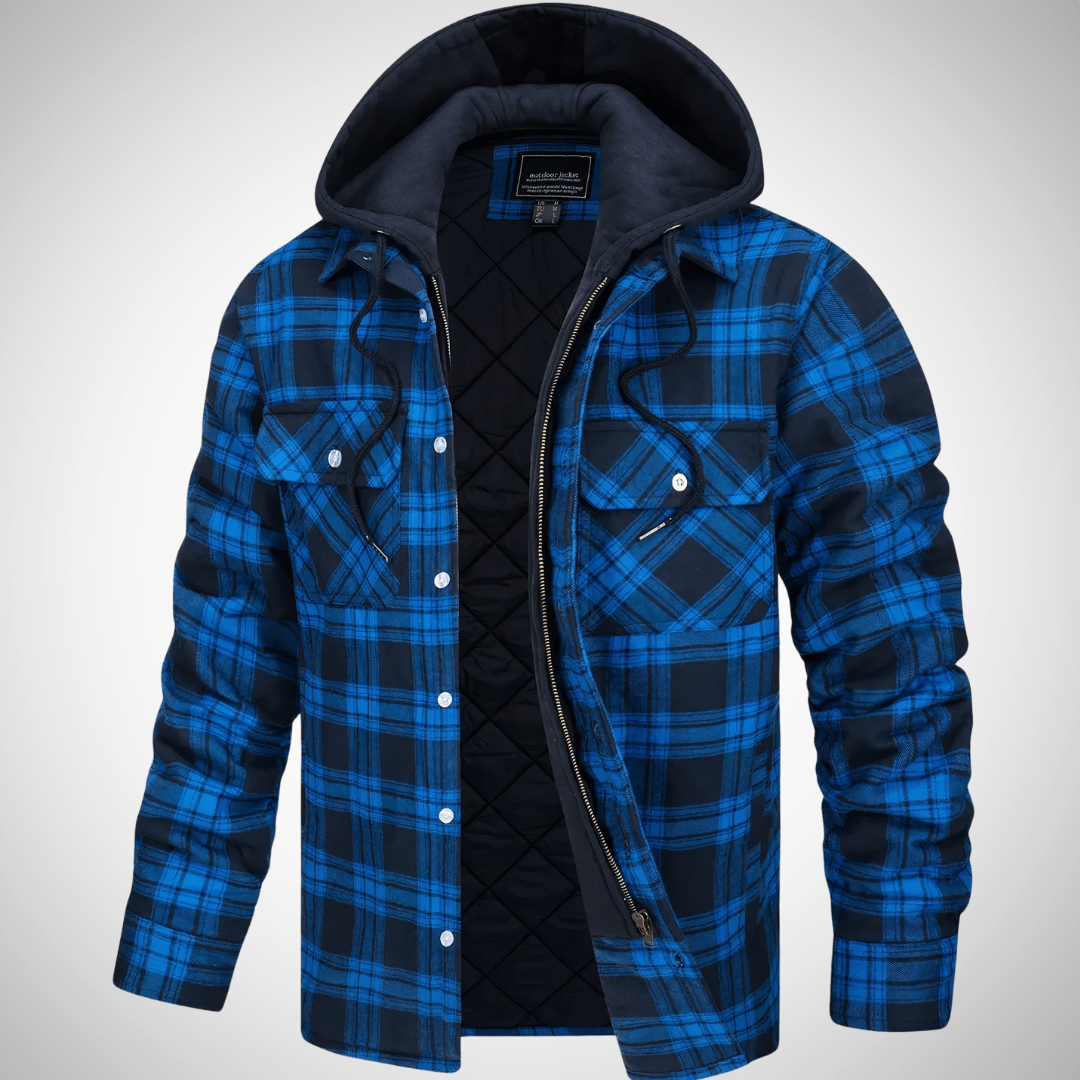 Grayson | Quilted Flannel Hooded Jacket - Jackets - MOOD Melbourne