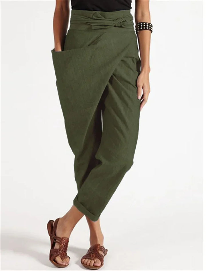 mood - High-Waist Wrapped Comfy Pants