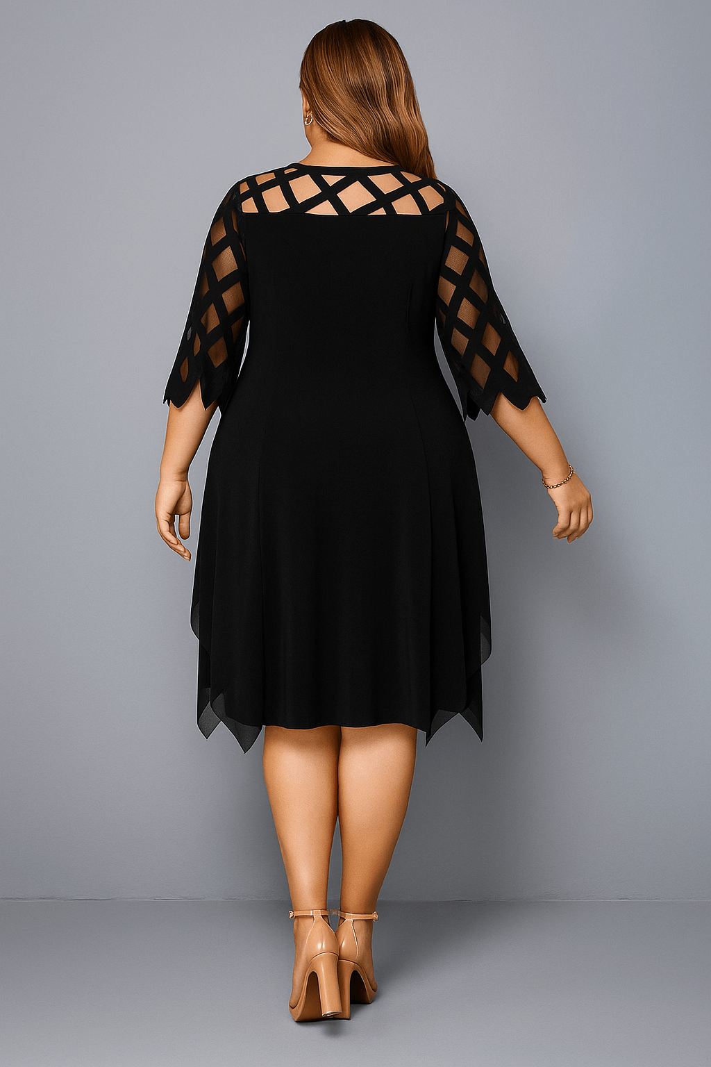 Hazel | Elegant Lace Sleeve Tummy Covering Dress - Dresses - MOOD Melbourne