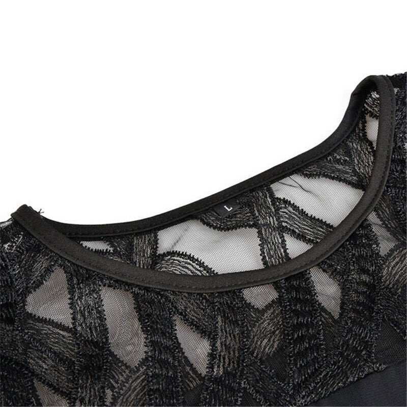 Hazel | Elegant Lace Sleeve Tummy Covering Dress - Dresses - MOOD Melbourne