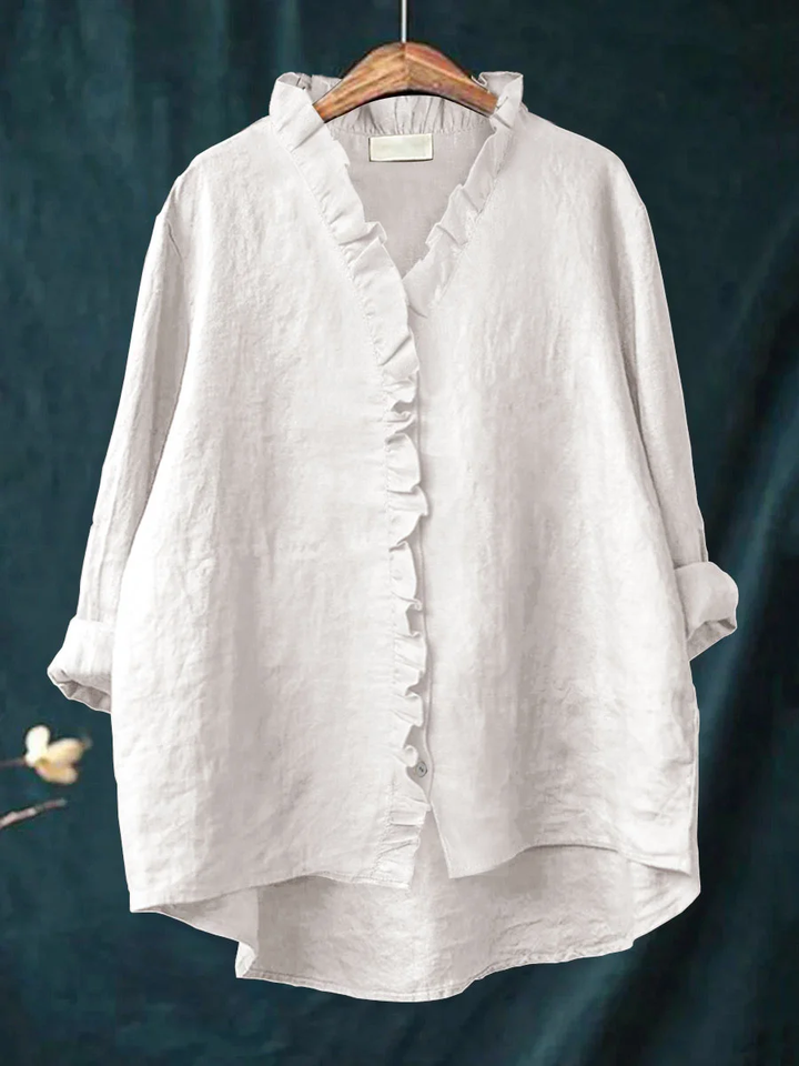 Mara | Ruffled V-Neck Blouse