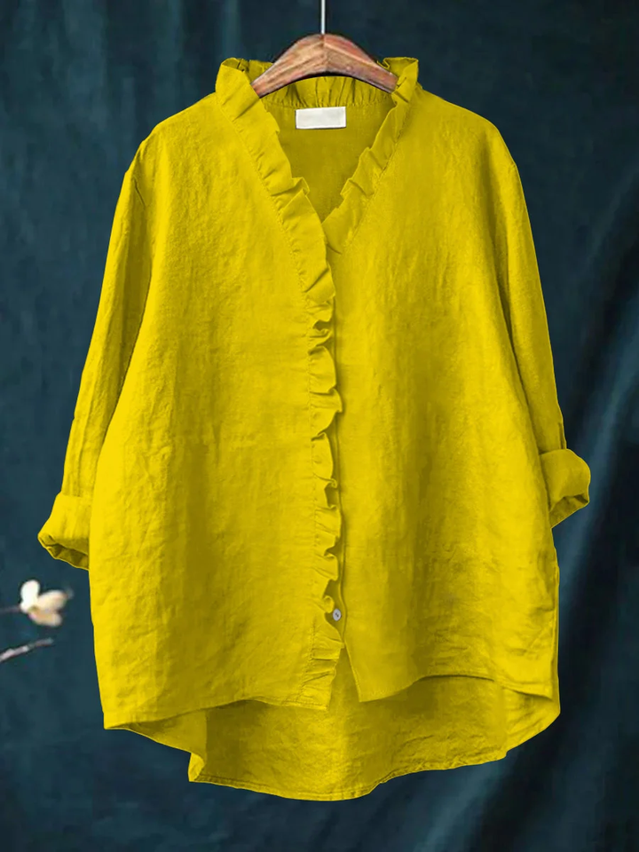 Mara | Ruffled V-Neck Blouse