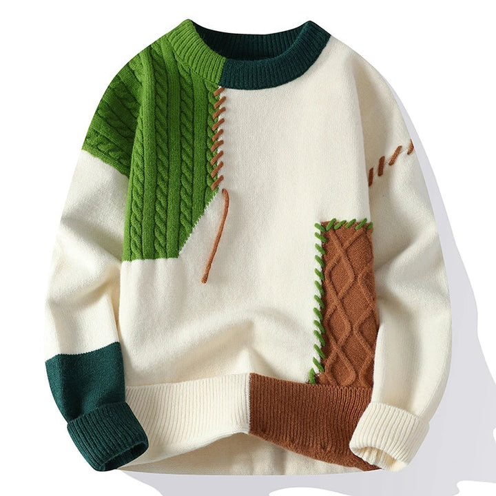 Wella - Patchwork design sweater