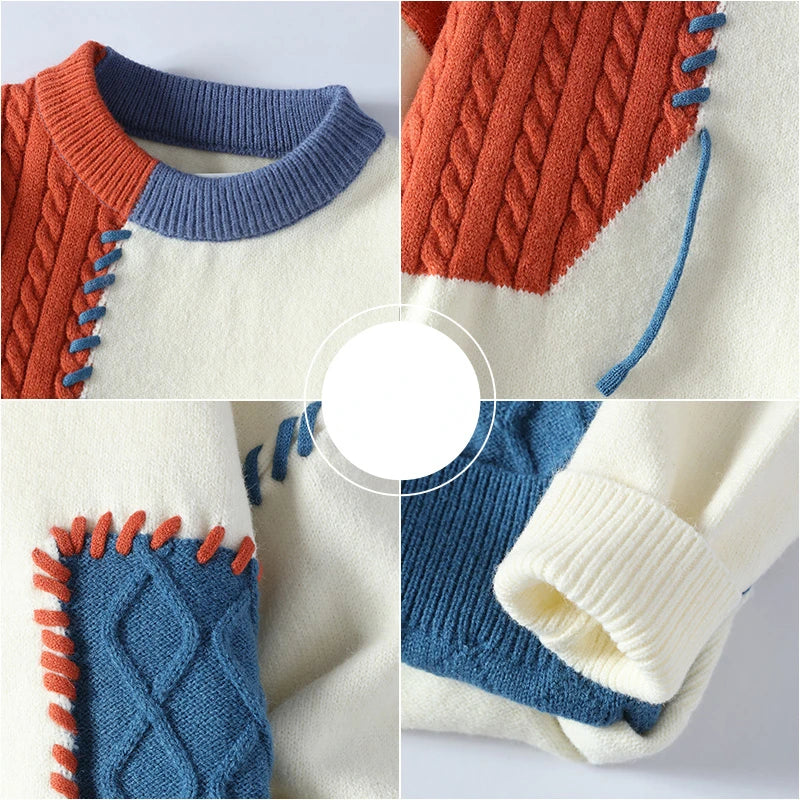 Wella - Patchwork design sweater