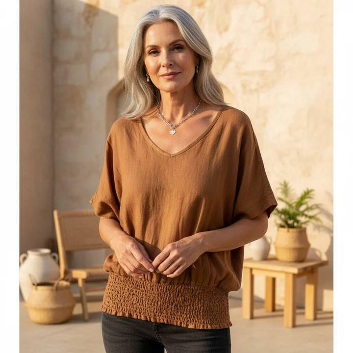 Rowena | Relaxed V-Neck Blouse