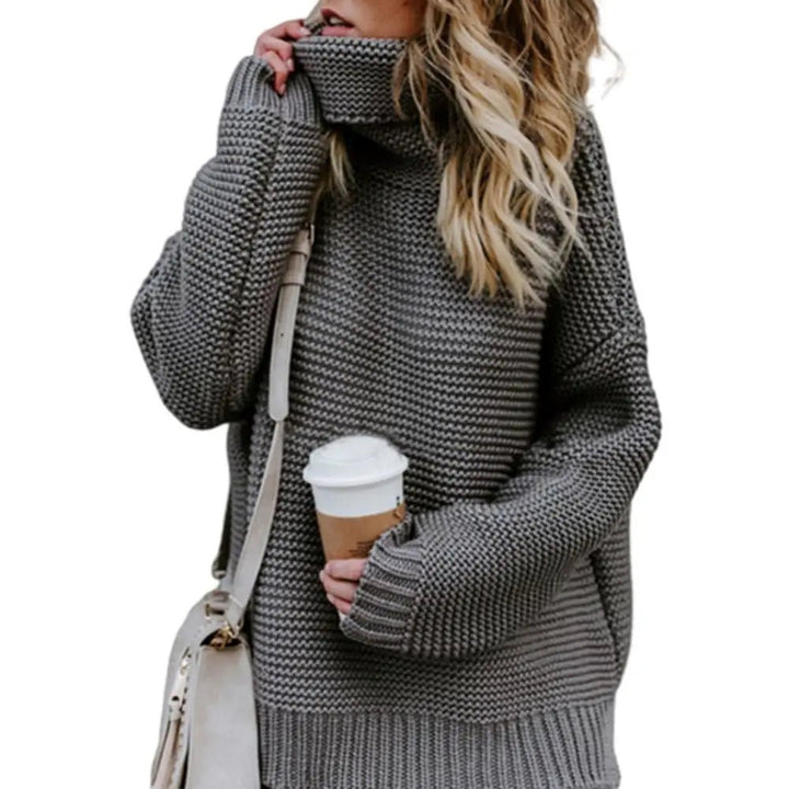 Iris Loose Turtleneck Pullover Sweater - 5:4182;14:173#Grey - MOOD Melbourne