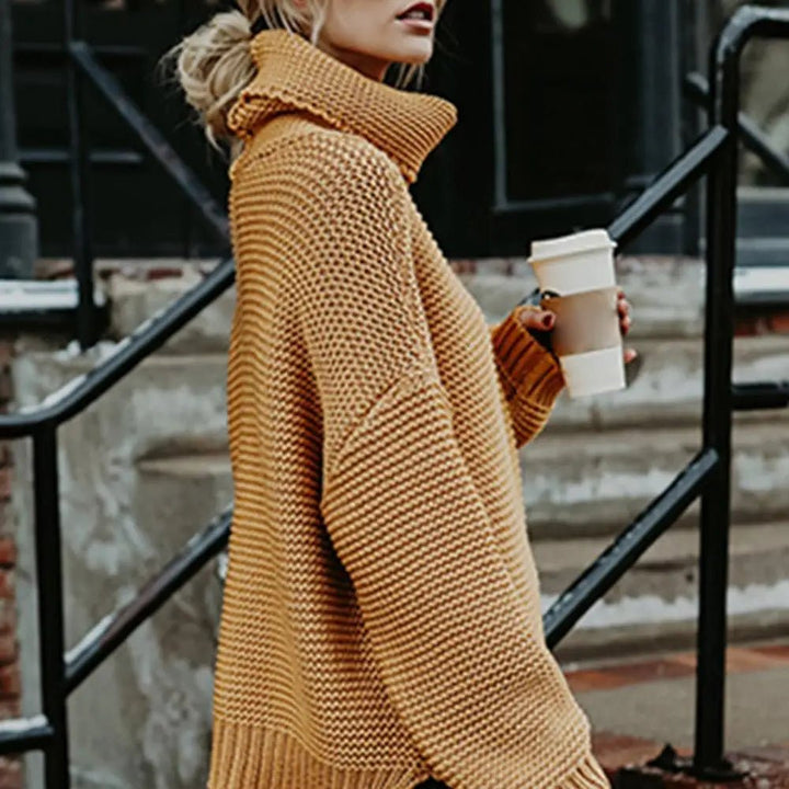 Iris Loose Turtleneck Pullover Sweater - 5:4182;14:175 - MOOD Melbourne