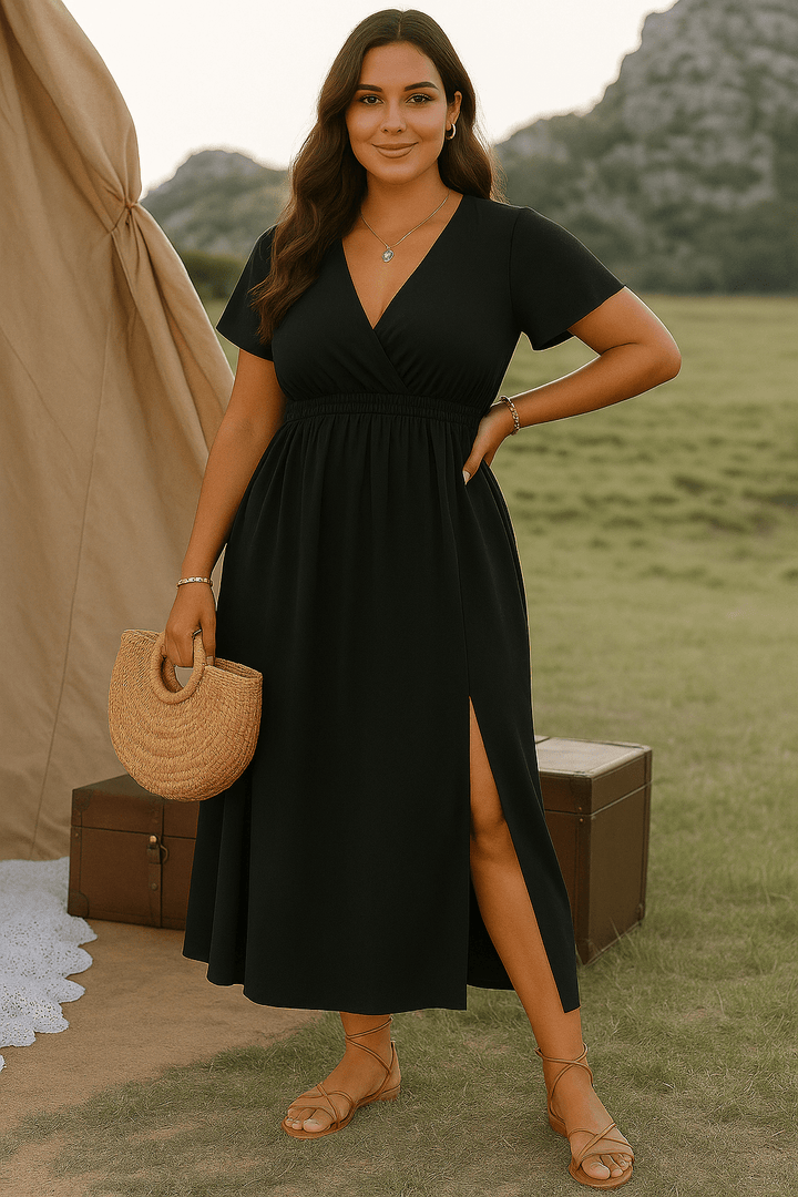 Isabella | Casual V - Neck Tummy Covering Dress - Dresses - MOOD Melbourne