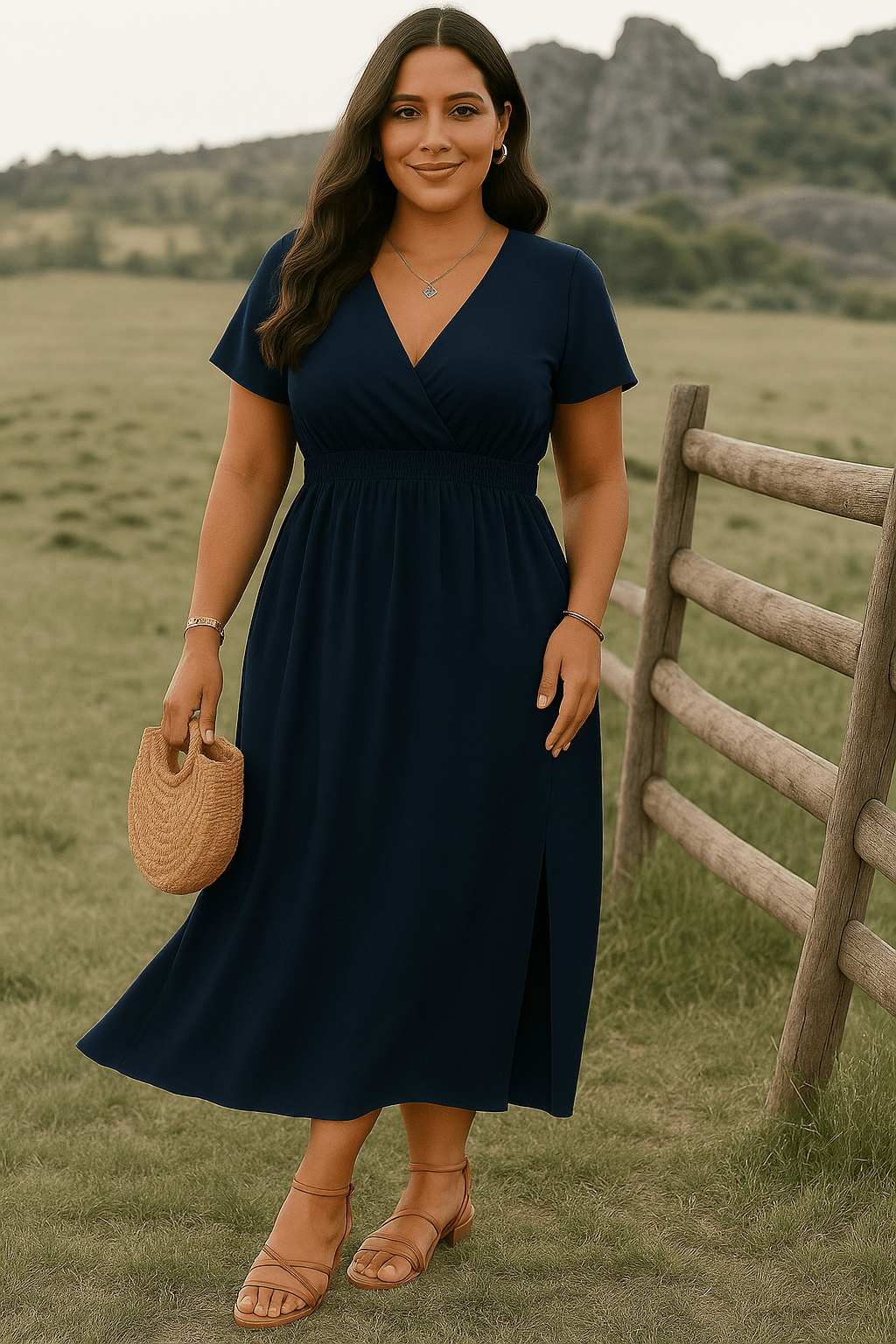 Isabella | Casual V - Neck Tummy Covering Dress - Dresses - MOOD Melbourne