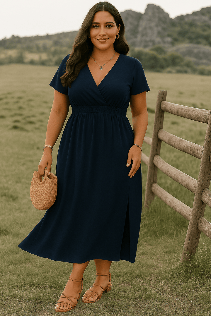 Isabella | Casual V - Neck Tummy Covering Dress - Dresses - MOOD Melbourne