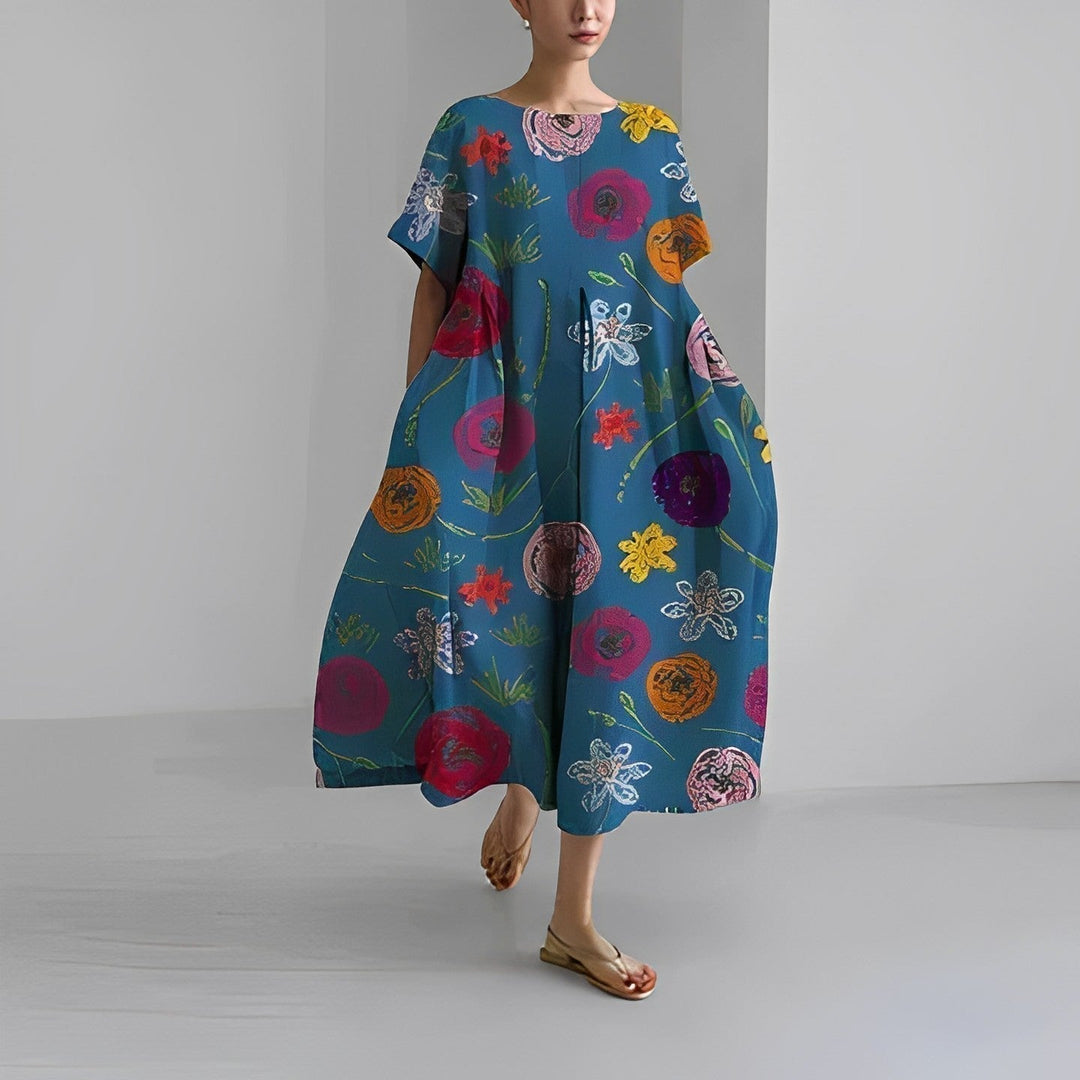 Isabella | Elegant Vibrant Floral Dress - Dresses - MOOD Melbourne