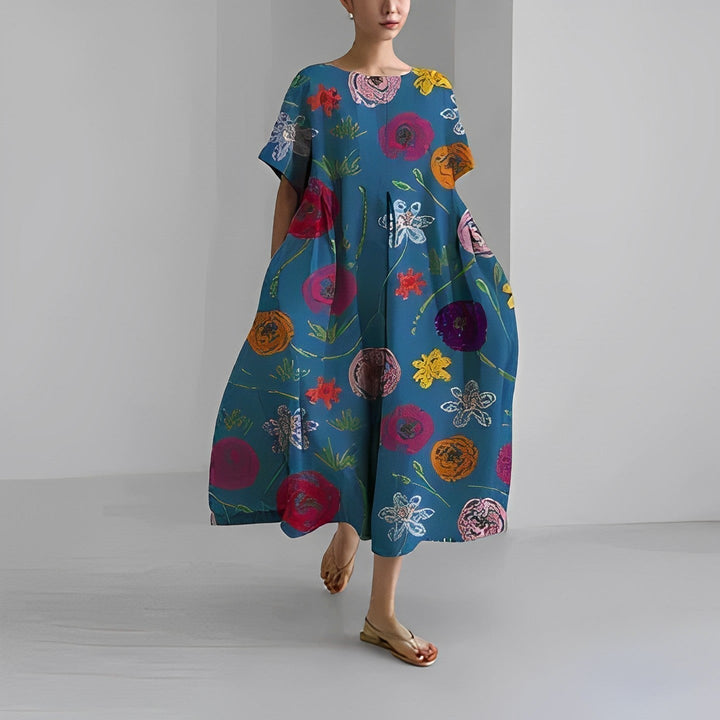 Isabella | Elegant Vibrant Floral Dress - Dresses - MOOD Melbourne