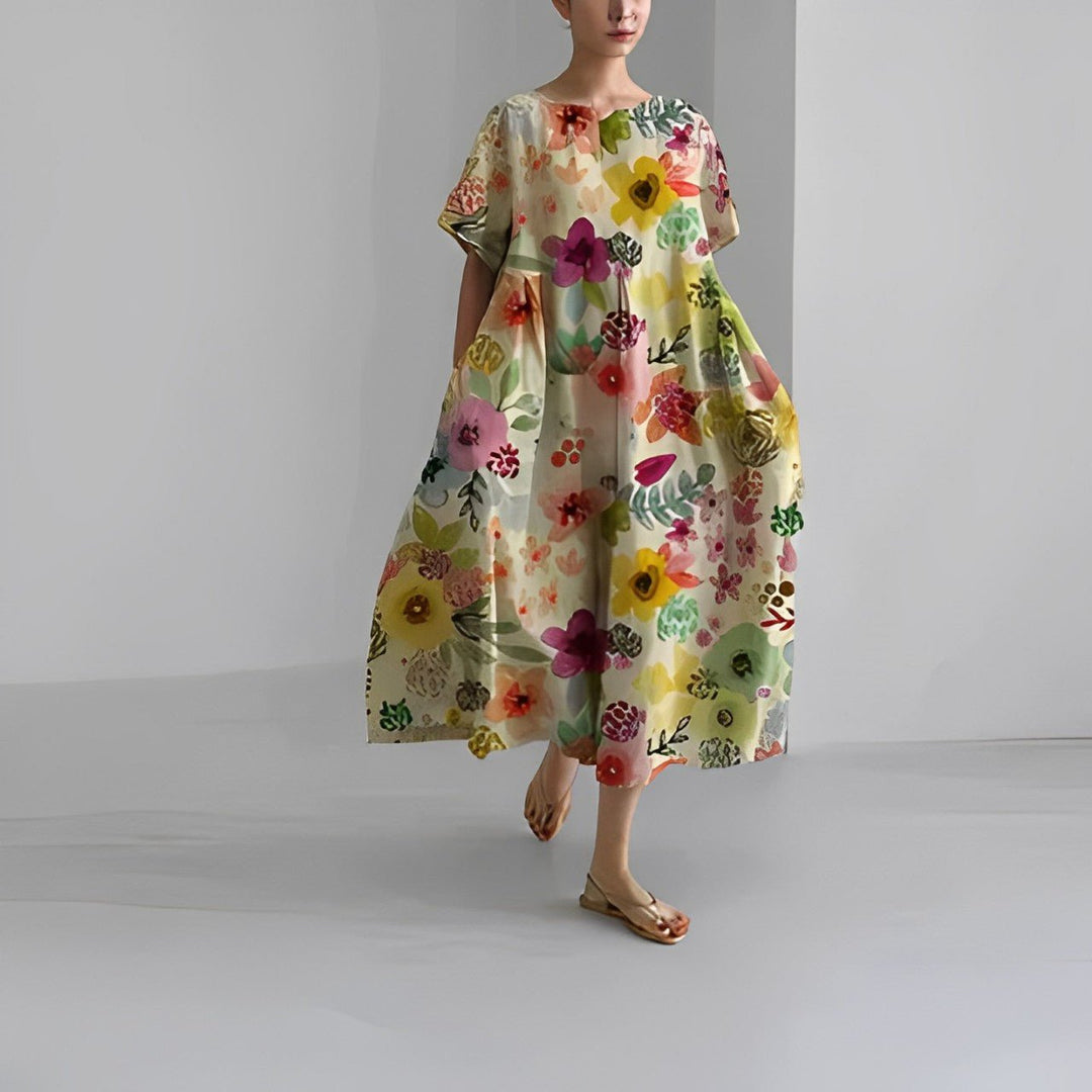 Isabella | Elegant Vibrant Floral Dress - Dresses - MOOD Melbourne