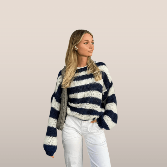 Isla | Striped Wide - Neck Women’s Sweater - Sweater - MOOD Melbourne