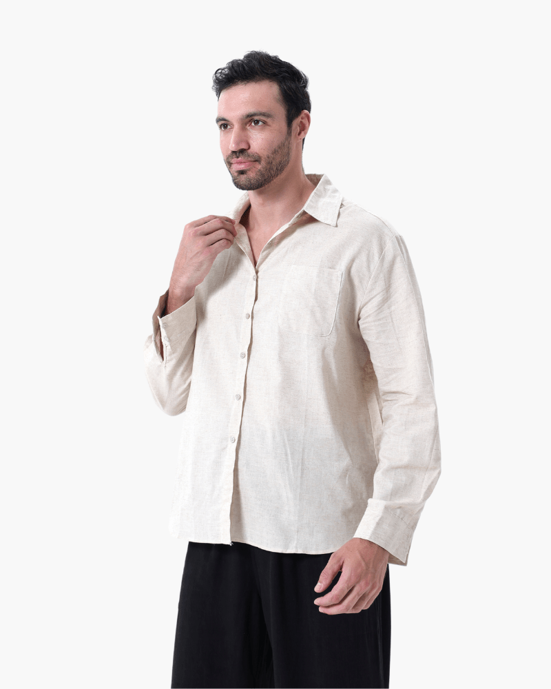 Jalen | Minimalist Long - Sleeve Men’s Shirt - Shirts - MOOD Melbourne