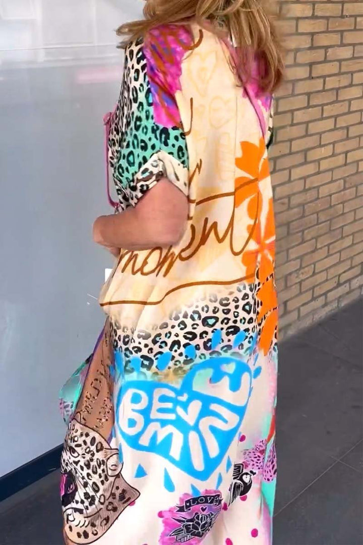 Slimming Meagan Colorful Leopard Dress