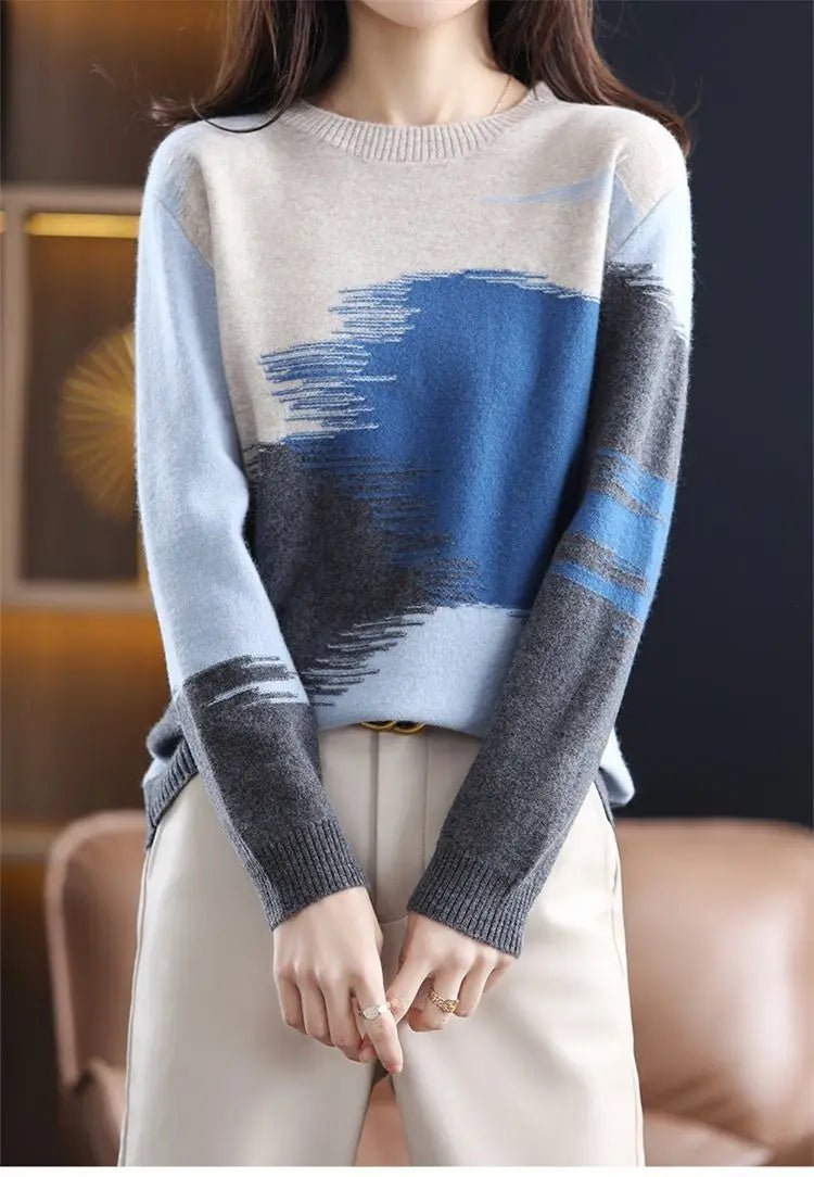 Julia Tie Dye Spring Knit Top - 5:4182#XXL 60 - 65kg;14:193#blue - MOOD Melbourne