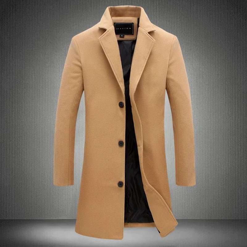 Julian | Minimalist Long Men’s Overcoat - Jackets - MOOD Melbourne