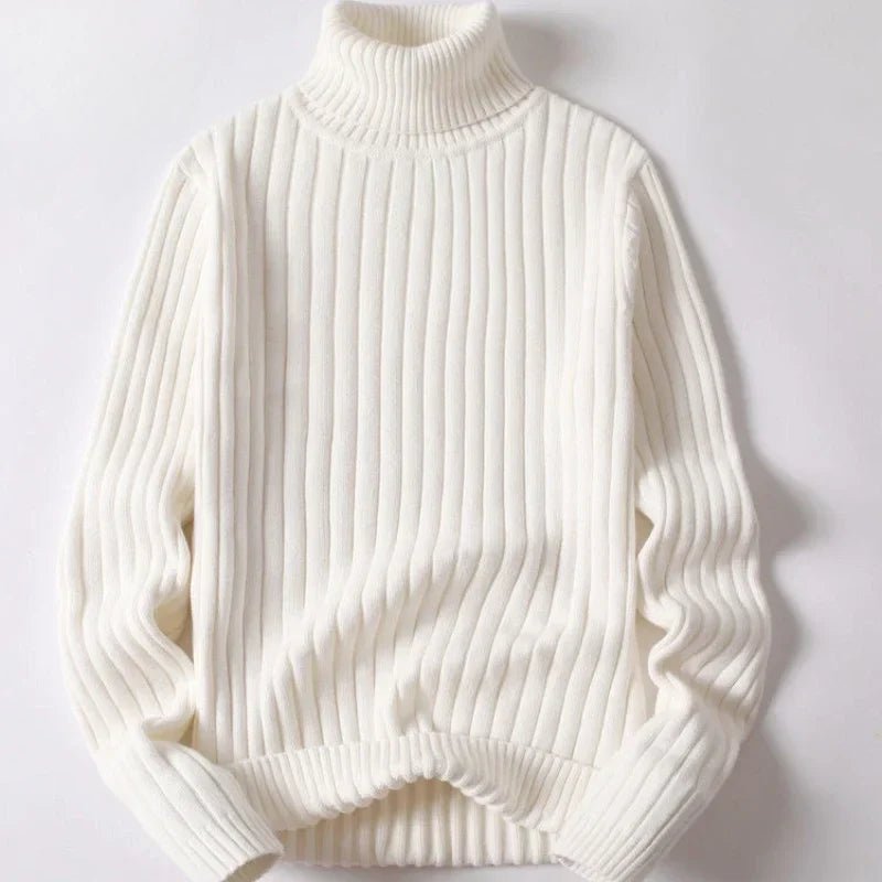 Julian | Minimalist Ribbed Turtleneck Sweater - Sweater - MOOD Melbourne