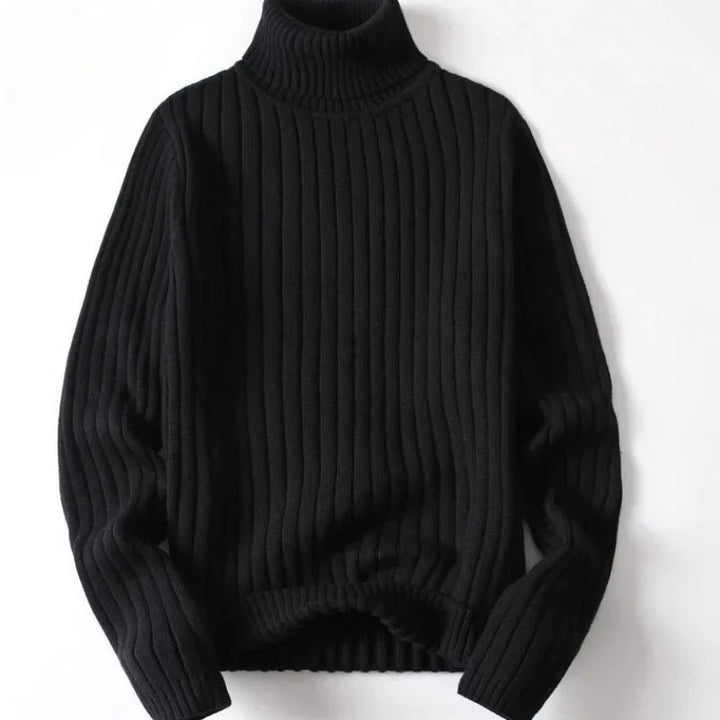 Julian | Minimalist Ribbed Turtleneck Sweater - Sweater - MOOD Melbourne