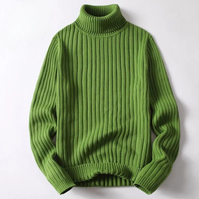Julian | Minimalist Ribbed Turtleneck Sweater - Sweater - MOOD Melbourne