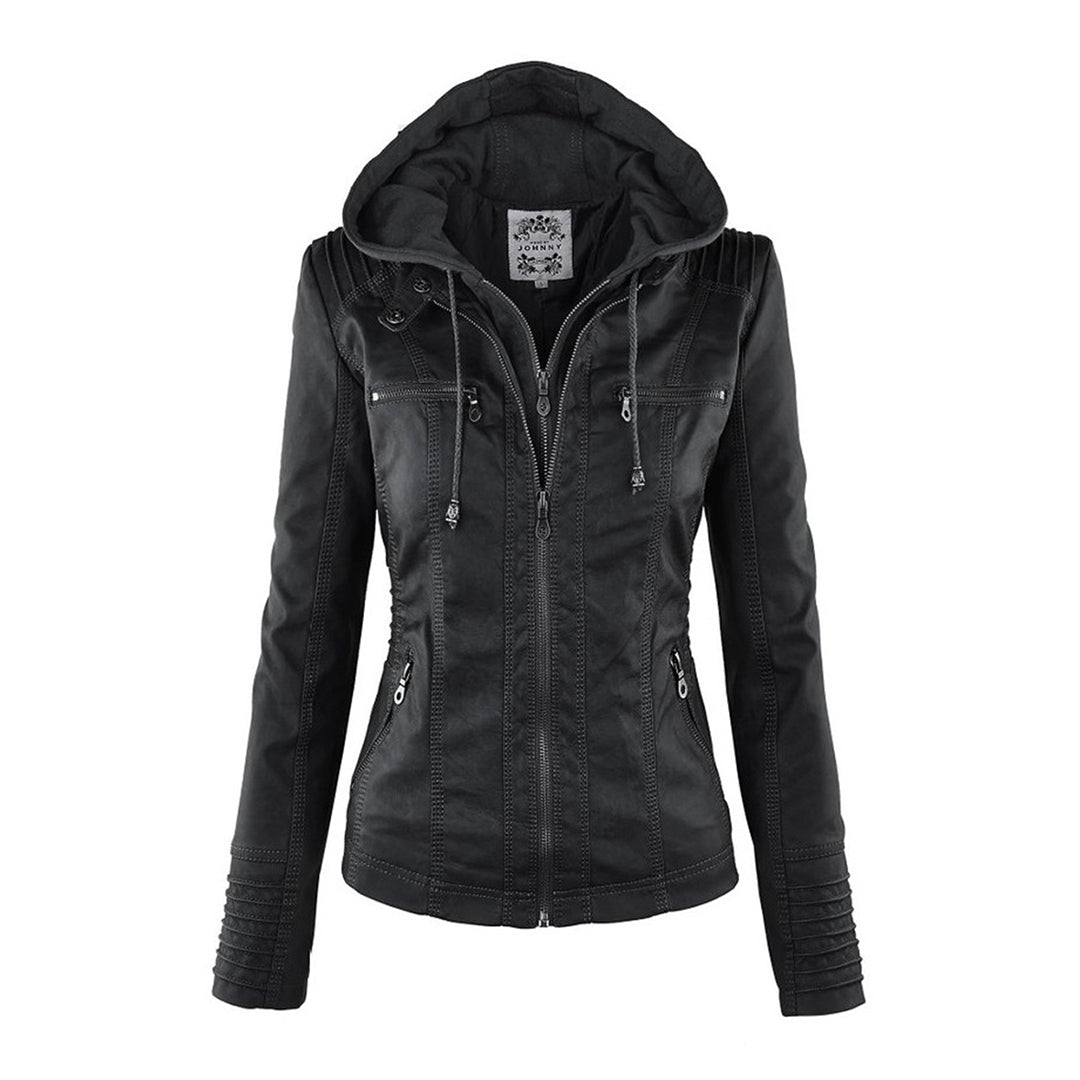 Kirra | Waterproof Hooded Leather Jacket - Jacket - MOOD Melbourne