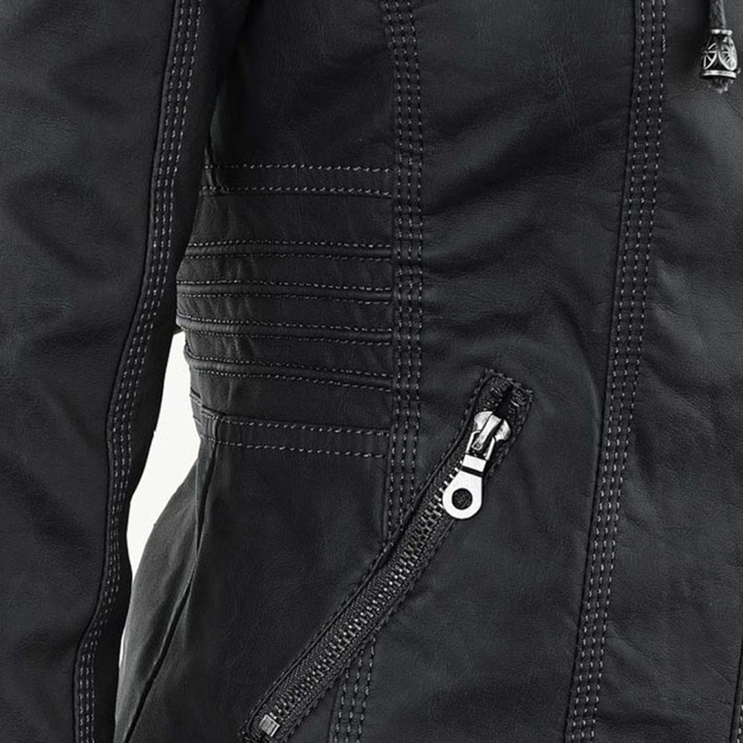 Kirra | Waterproof Hooded Leather Jacket - Jacket - MOOD Melbourne