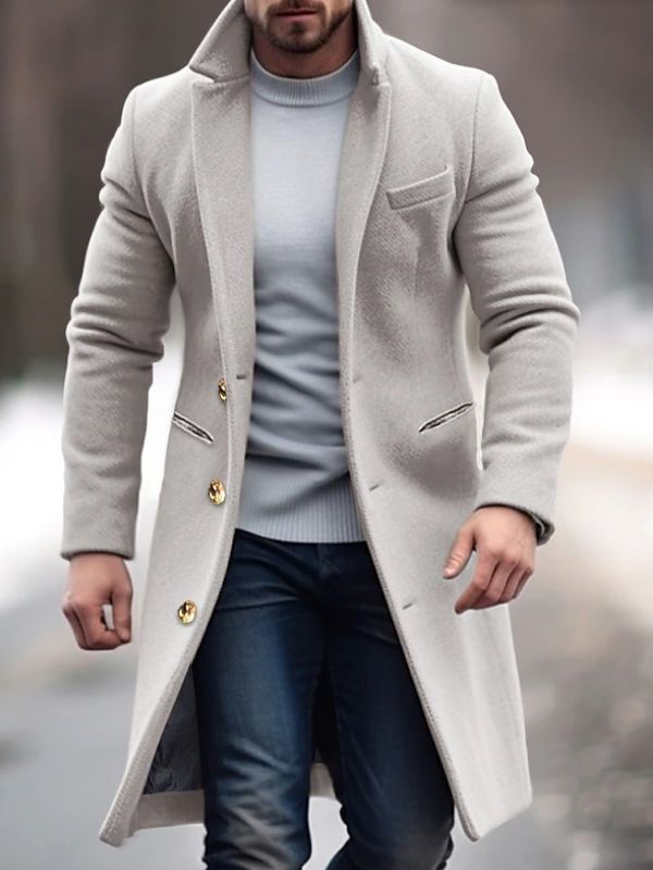 Lachlan | Classic Long Men’s Coat - Jackets - MOOD Melbourne